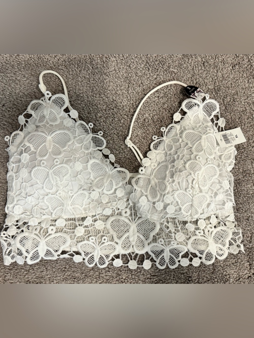 Rue21 White Lace Floral Bralette Bandeau